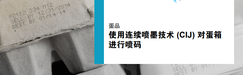 使用一连喷墨手艺 (CIJ) 对蛋箱举行喷码